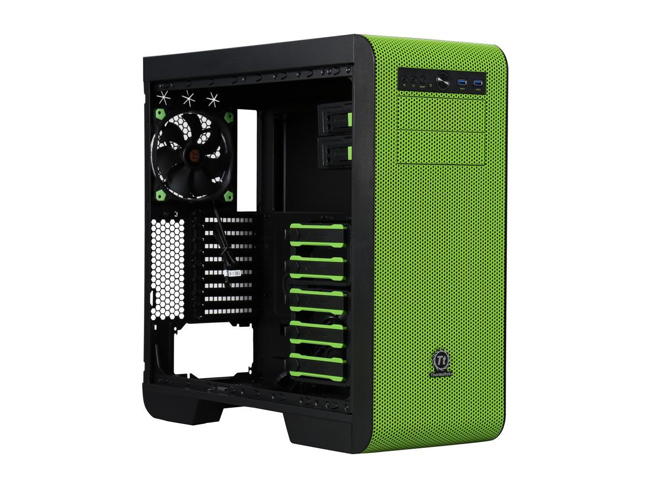Thermaltake CA1C600M8WN00 Black / Green Computer Case