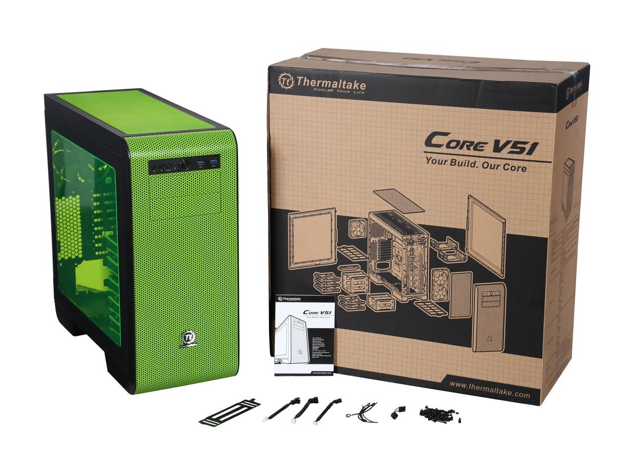 Thermaltake CA1C600M8WN00 Black / Green Computer Case