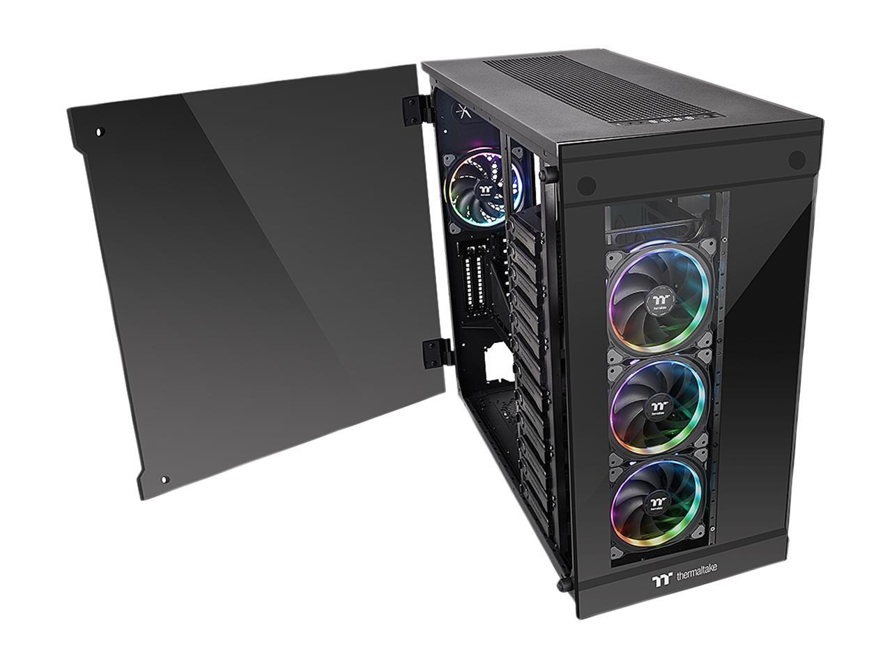 Thermaltake View 91 RGB PLUS Tempered Glass XL-ATX Vertical GPU Modular ...