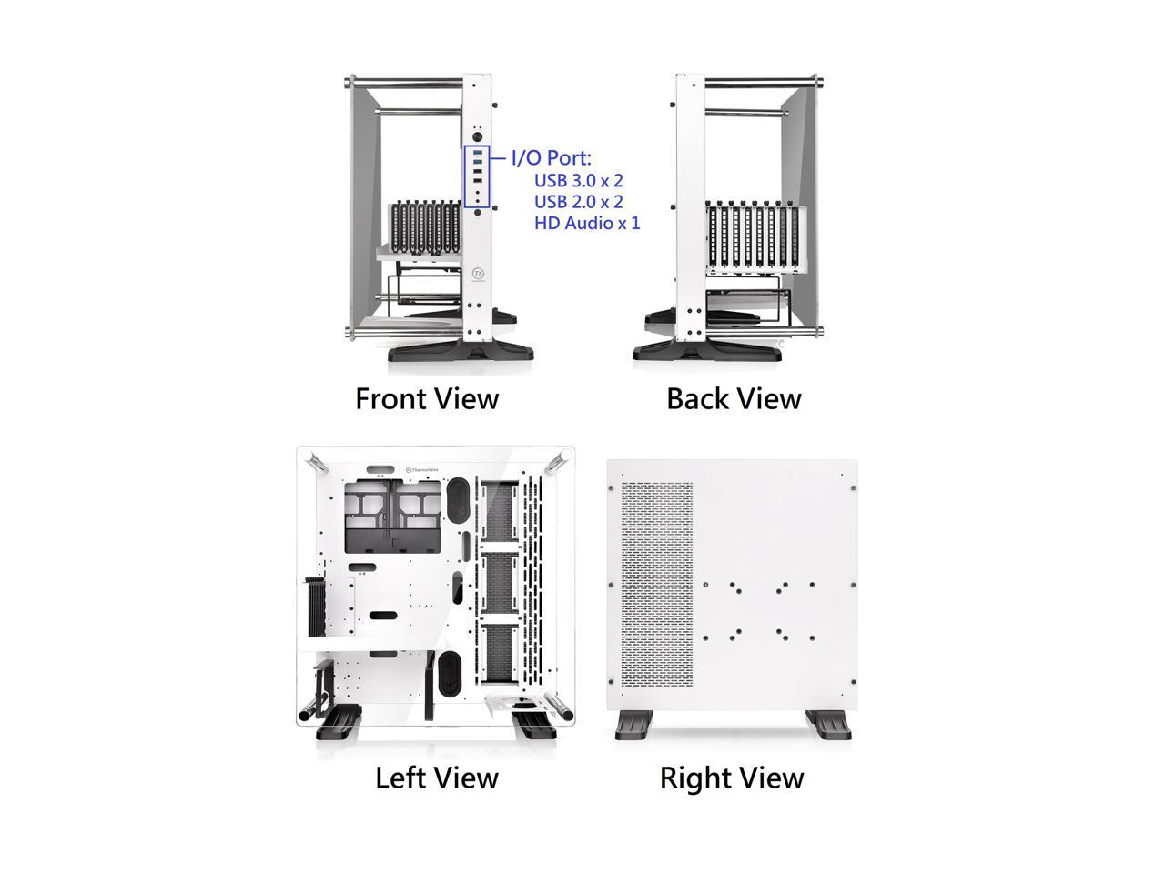 Thermaltake Core P3 TG Snow ATX Open Frame Panoramic Viewing Tt LCS ...