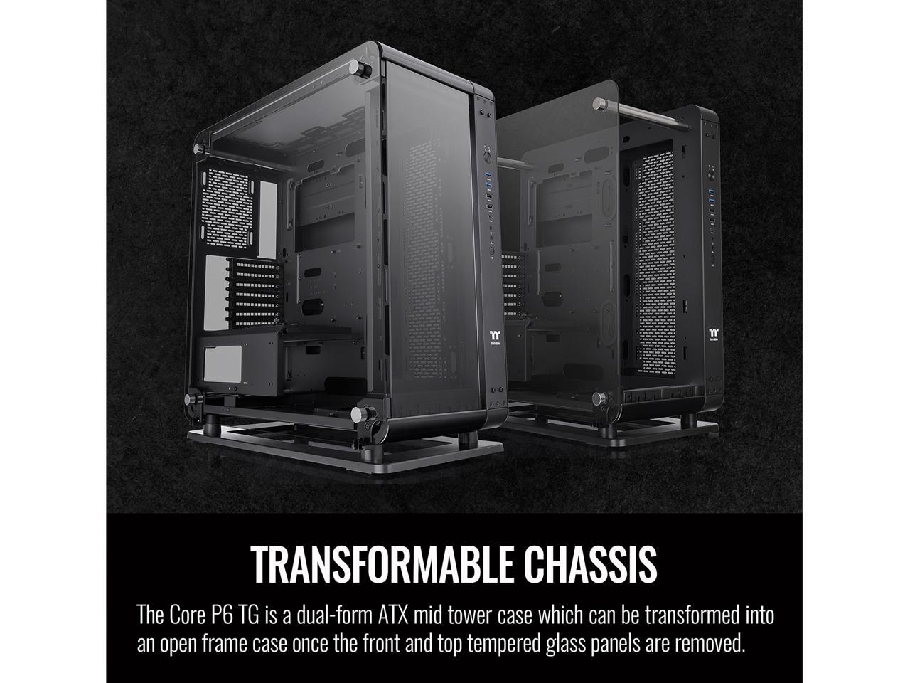 Thermaltake Core P6 Tg Dual-form Transformable 2-way Layout Atx Mid 