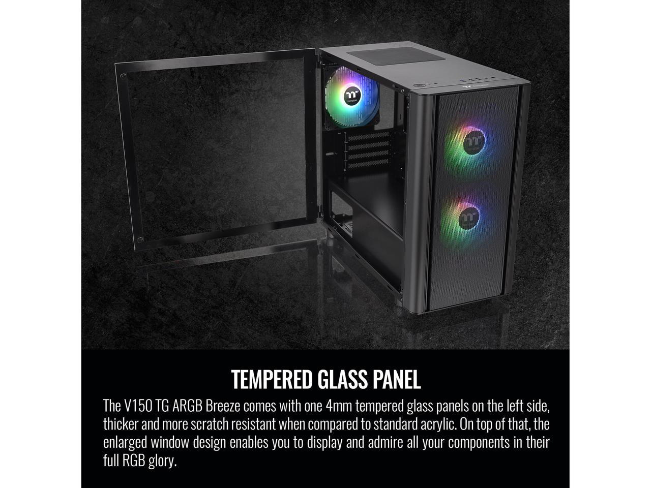 Thermaltake V150 Tg Argb Breeze Edition Ca-1r1-00s1wn-02 Black Computer 