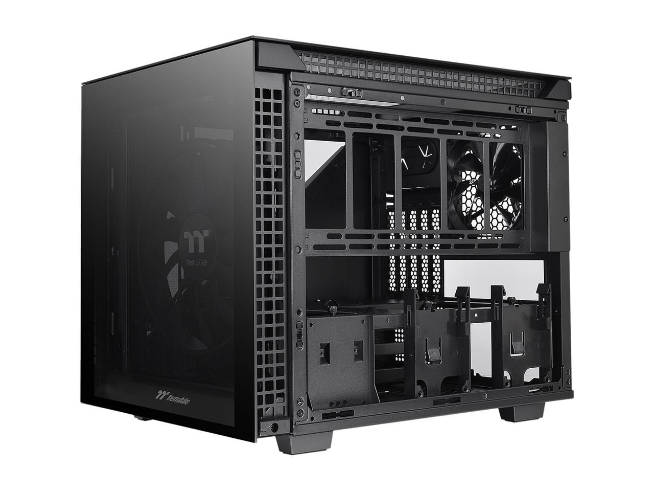 Thermaltake Divider 200 TG Black Edition Triangular Tempered Glass Side ...