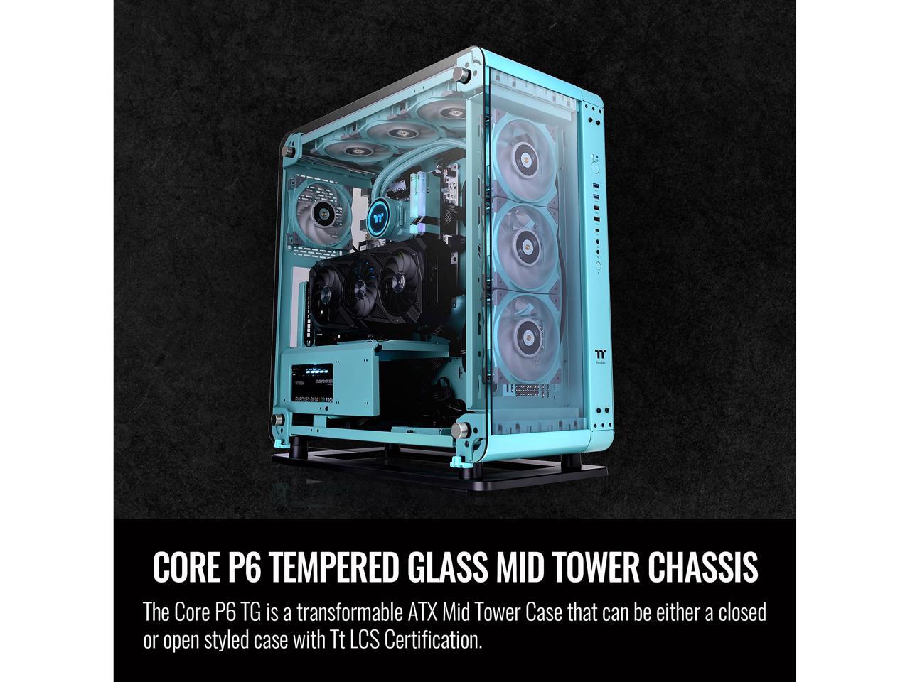 Thermaltake Core P6 TG CA-1V2-00MBWN-00 Turquoise Computer Case ...