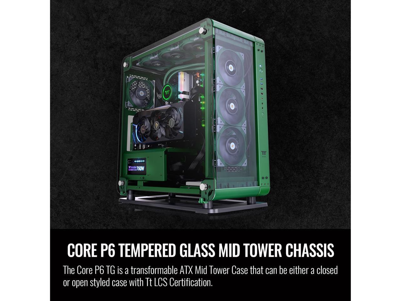 Thermaltake Core P6 TG CA-1V2-00MCWN-00 Racing Green Computer Case ...
