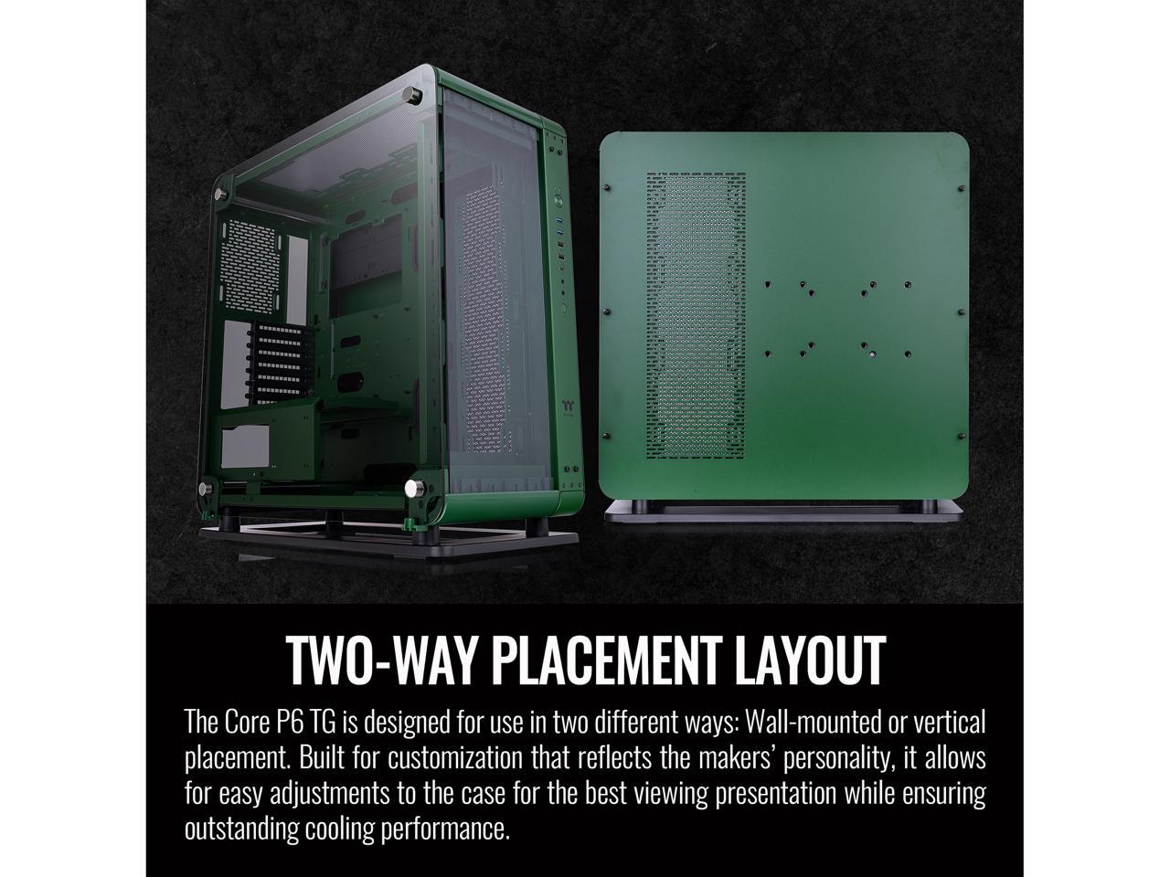 Thermaltake Core P6 TG CA-1V2-00MCWN-00 Racing Green Computer Case ...