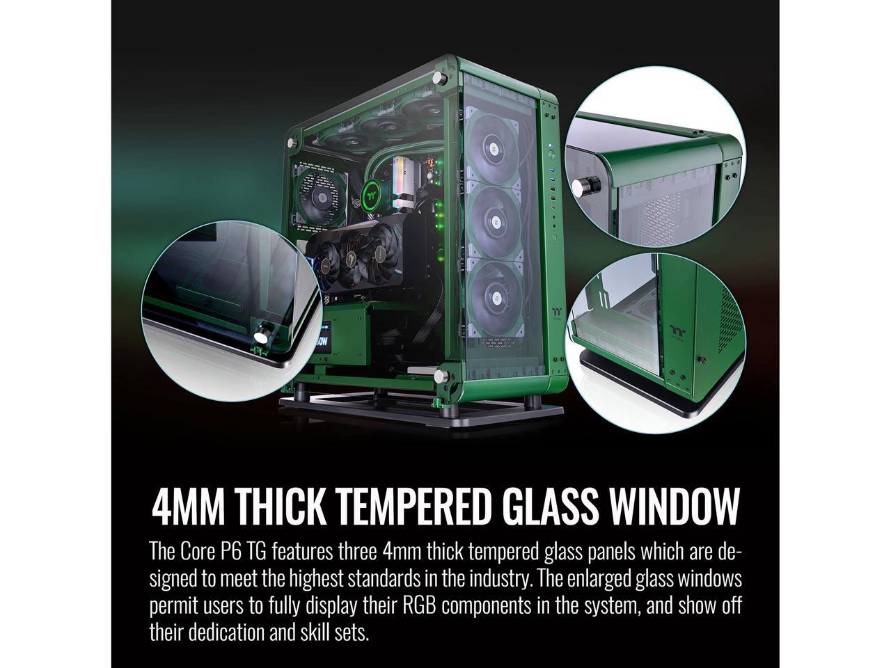Thermaltake Core P6 TG CA-1V2-00MCWN-00 Racing Green Computer Case ...