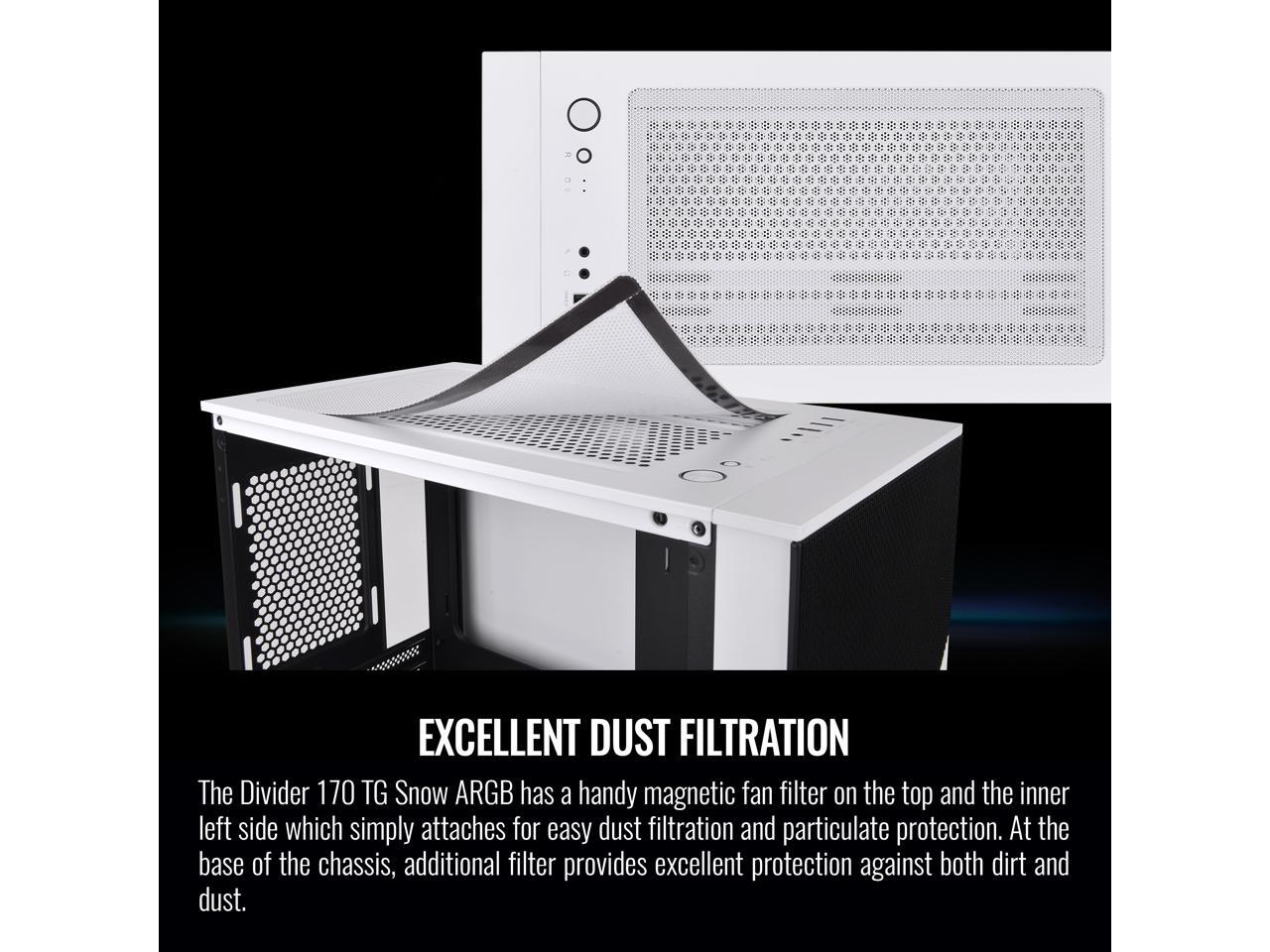 Thermaltake Divider 170 TG Snow ARGB Motherboard Sync mATX Computer