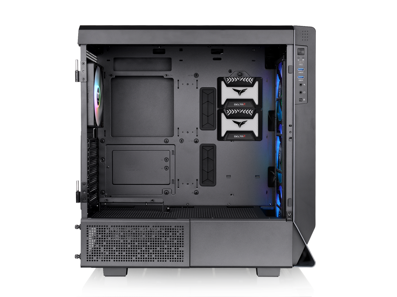 Thermaltake Ceres 500 Black Mid Tower EATX Computer Case with Tempered