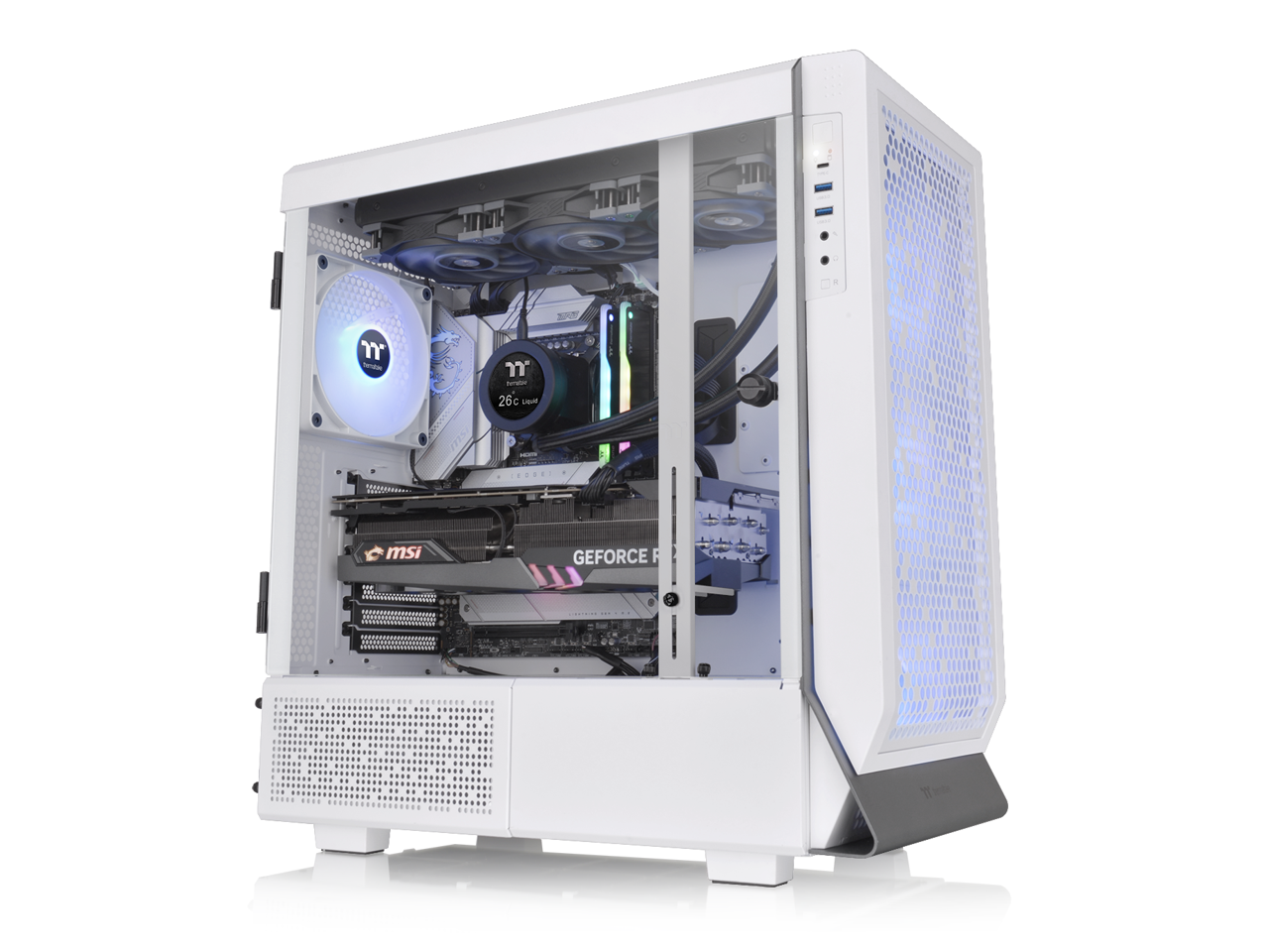 Thermaltake Ceres 500 Snow Edition Mid Tower E-ATX Computer Case with ...