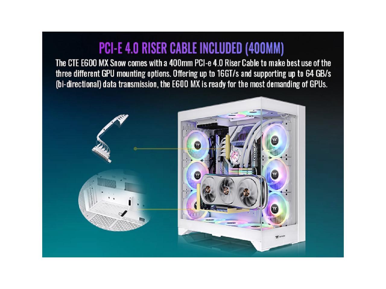 Thermaltake CTE E600 MX Snow Mid Tower E-ATX Case with Centralized ...