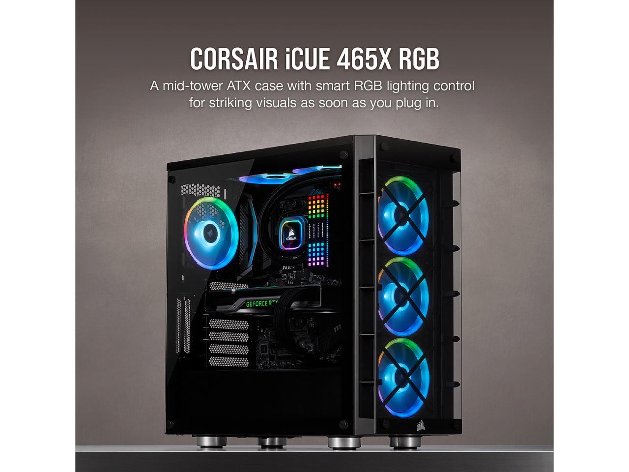パソコンケース Corsair iCUE 465X RGB ミドルタワー型PCケース CS7642