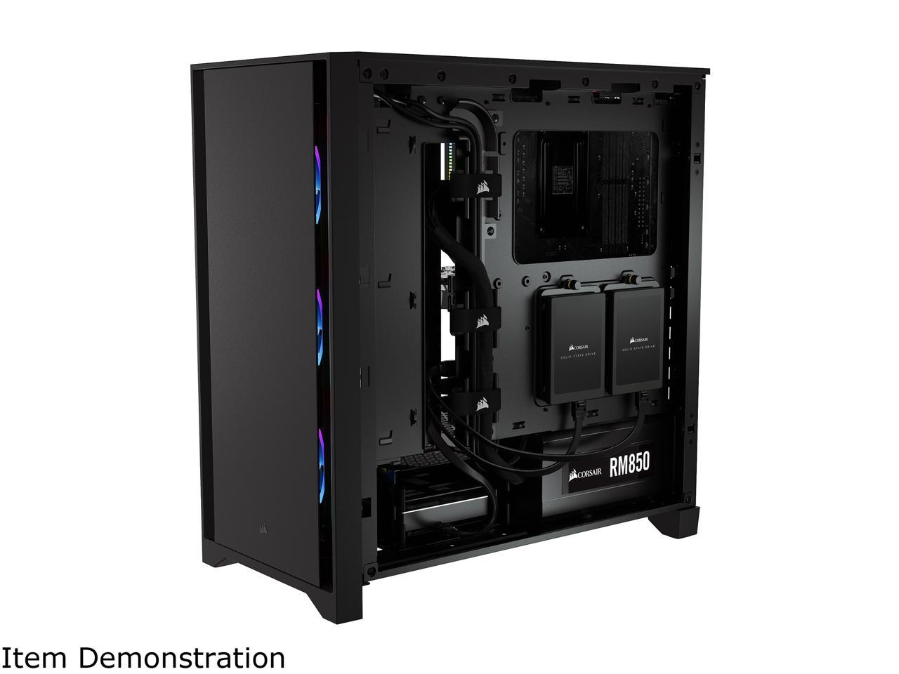 CORSAIR 4000D 強化ガラス製ミドルタワー ATX PCケース ブラック CC