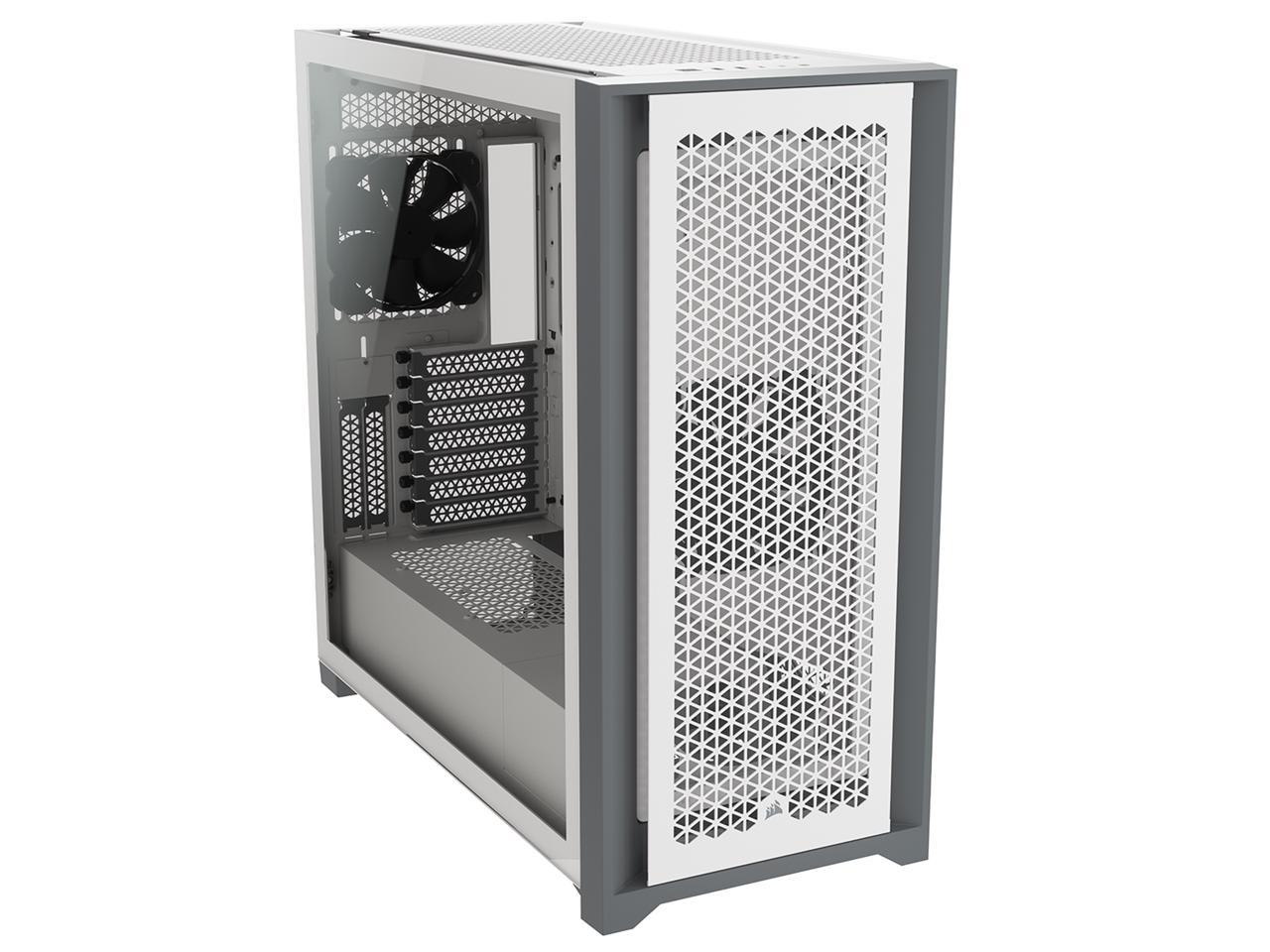 Corsair 5000D Airflow Tempered Glass Mid-Tower ATX PC Case, White, CC ...