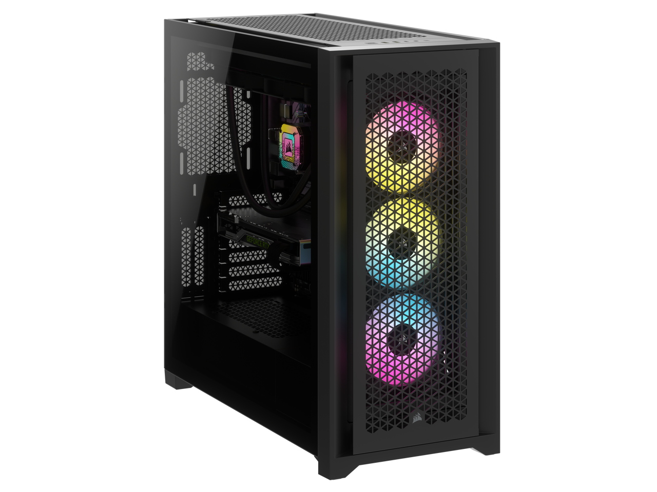 Corsair Icue 5000d Rgb Airflow Mid Tower Case Black 3x Af120 Rgb