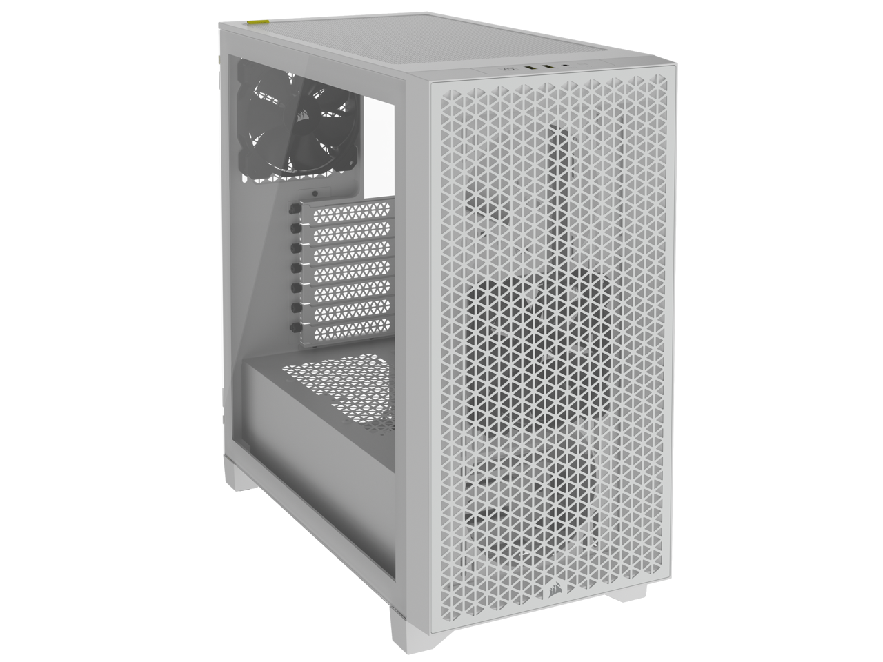 CORSAIR 3000D AIRFLOW Mid-Tower PC Case - White - 2x SP120 ELITE Fans ...