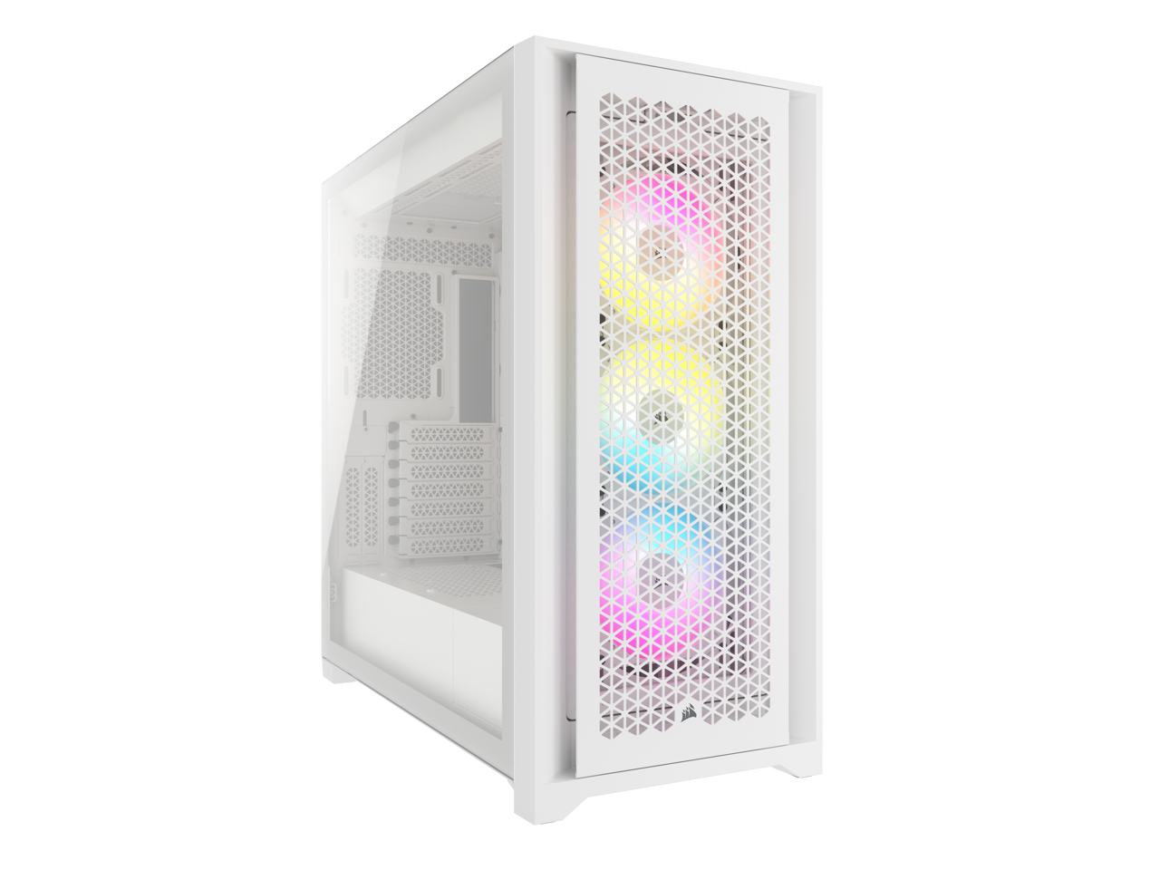 CORSAIR iCUE 5000D RGB AIRFLOW Mid-Tower Case, True White - 4x AF120 ...