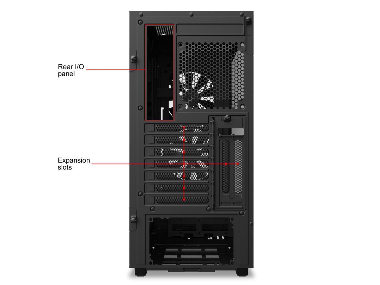 Vertical GPU Mount Black Front I/O USB Type-C Port NZXT H510 Elite Integrated RGB Lighting CA-H510E-B1 Dual-Tempered Glass Panel Premium Mid-Tower ATX Case PC Gaming Case