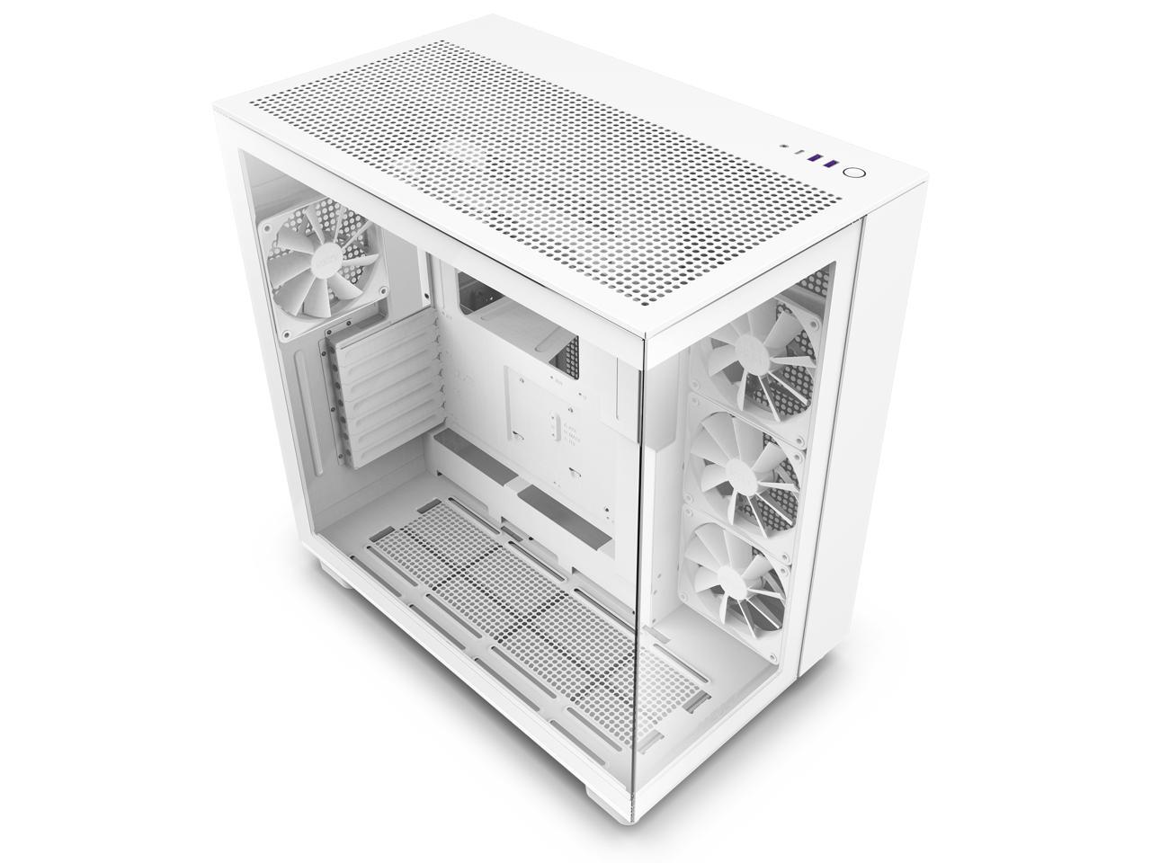 NZXT H9 Flow All White CMH91FW01 DualChamber MidTower Airflow