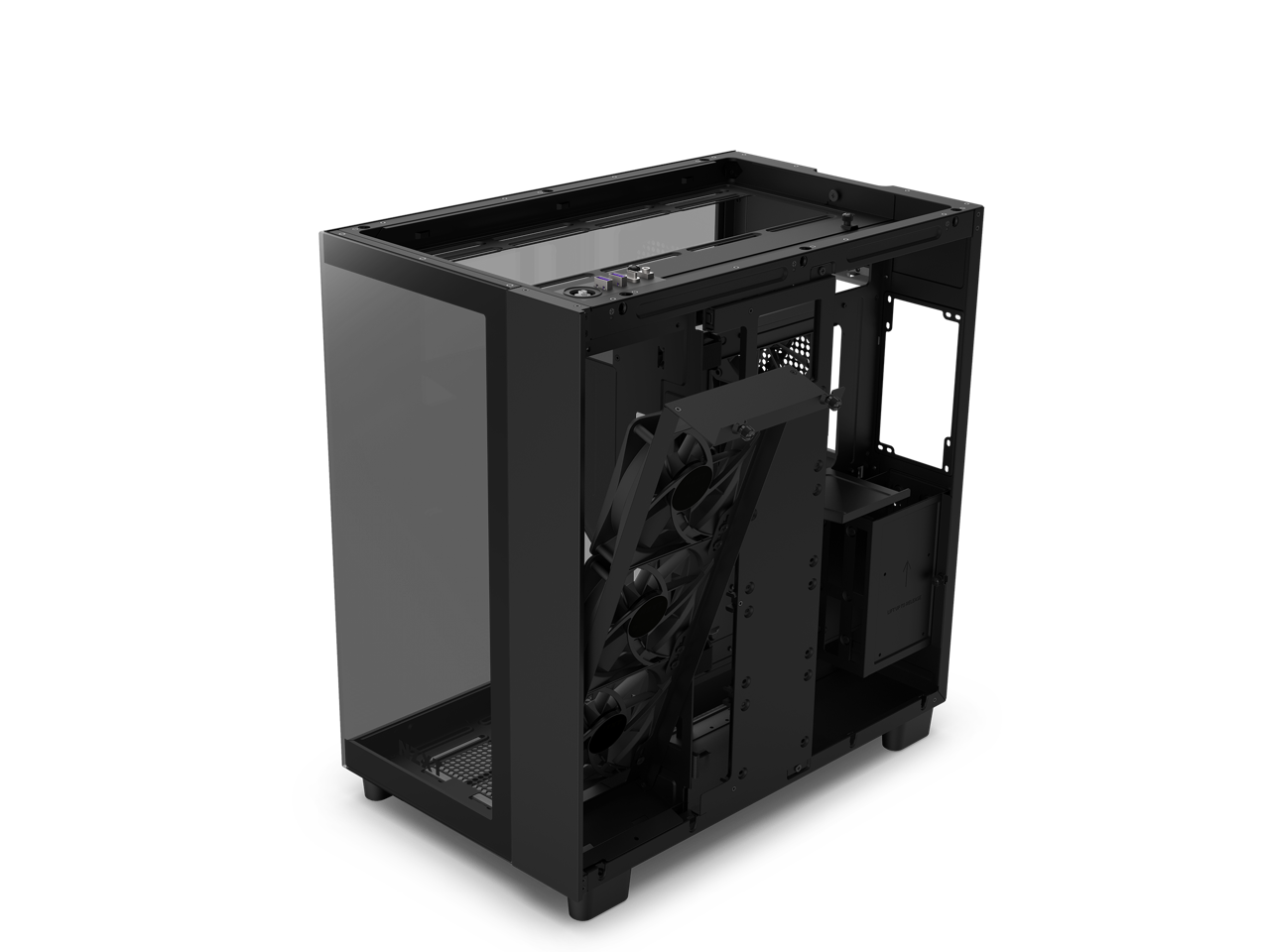 NZXT H9 Flow - All Black - CM-H91FB-01 - Dual-Chamber Mid-Tower Airflow ...