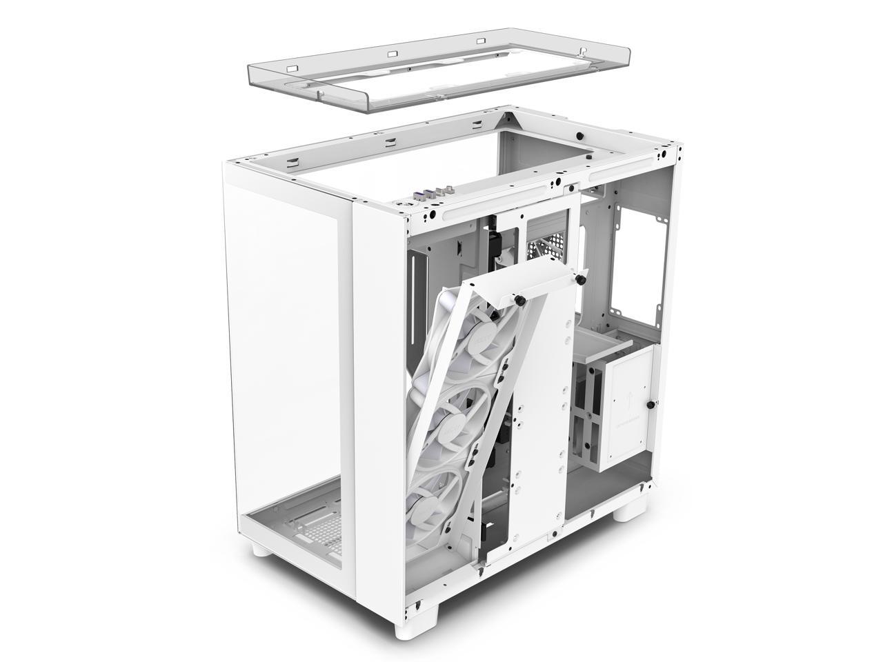 NZXT H9 Elite All White CMH91EW01 Premium DualChamber Mid