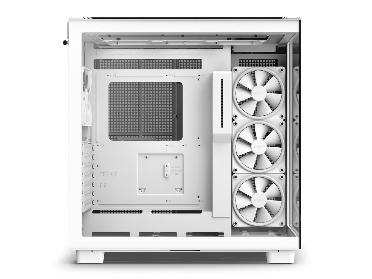 NZXT H9 Elite - All White - CM-H91EW-01 - Premium Dual-Chamber - Mid ...