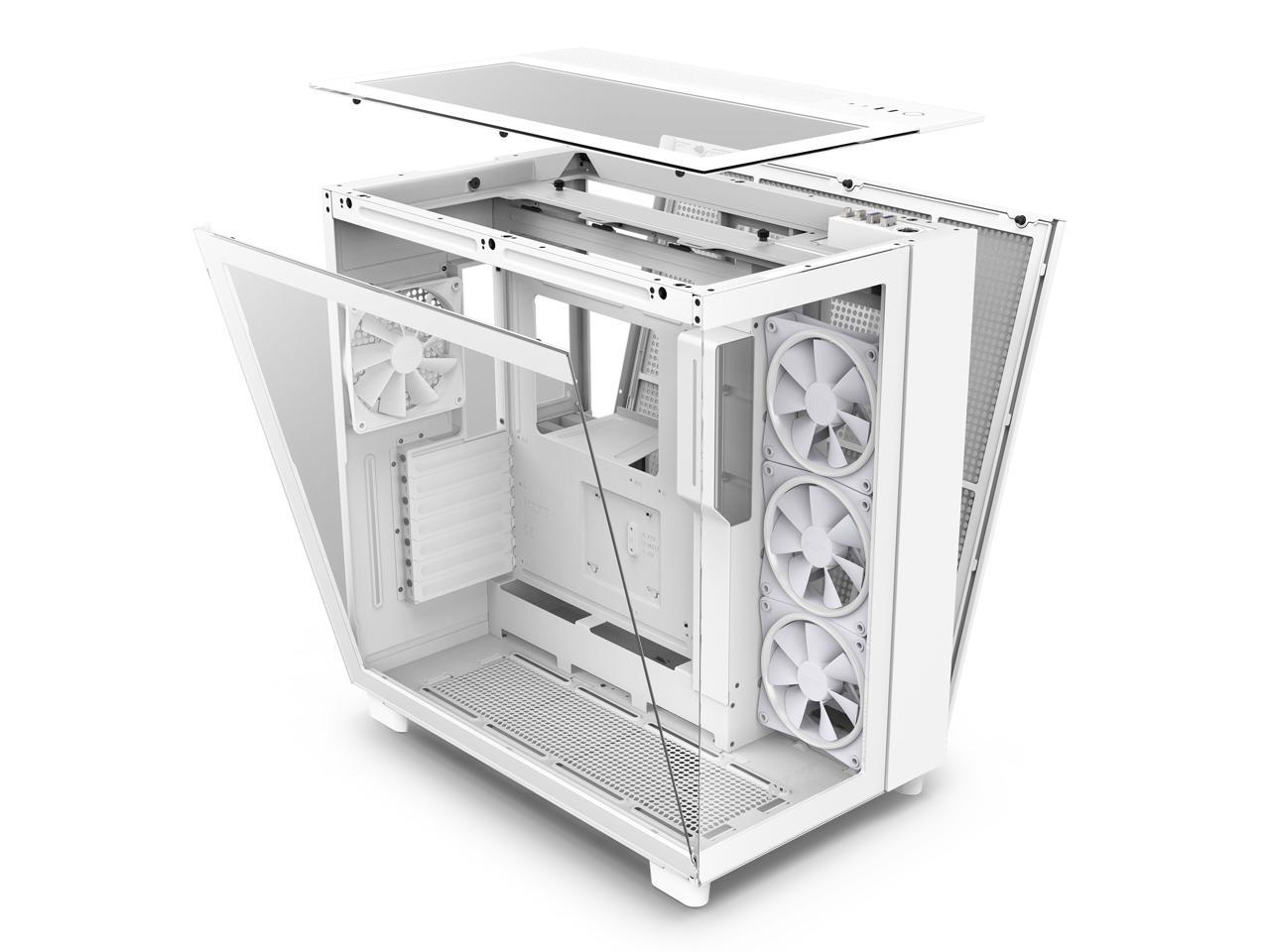 NZXT H9 Elite - All White - CM-H91EW-01 - Premium Dual-Chamber - Mid ...