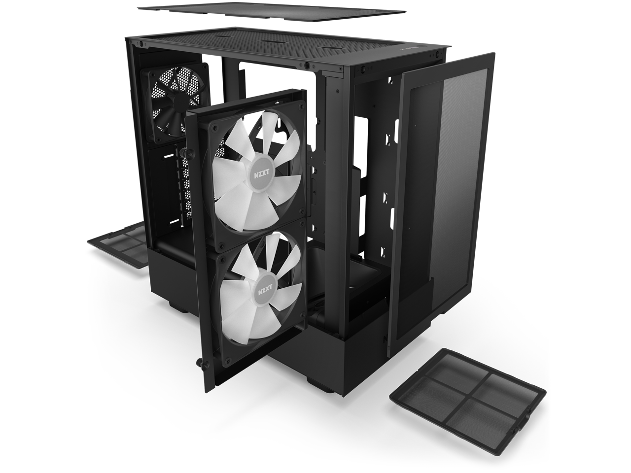 NZXT H Series H5 (2023) Flow RGB Edition ATX Mid Tower Chassis Black ...