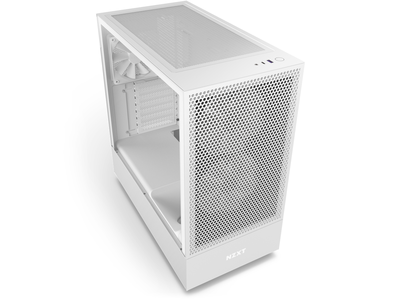 NZXT H Series H5 (2023) Flow RGB Edition ATX Mid Tower Chassis White ...