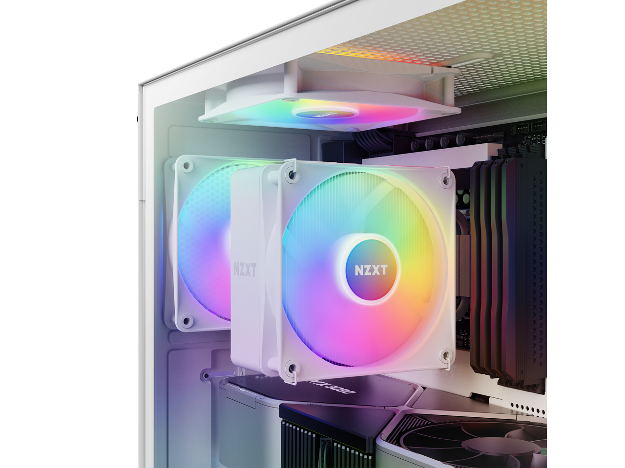 NZXT H Series H5 (2023) Flow RGB Edition ATX Mid Tower Chassis White ColorCCH51FWR1