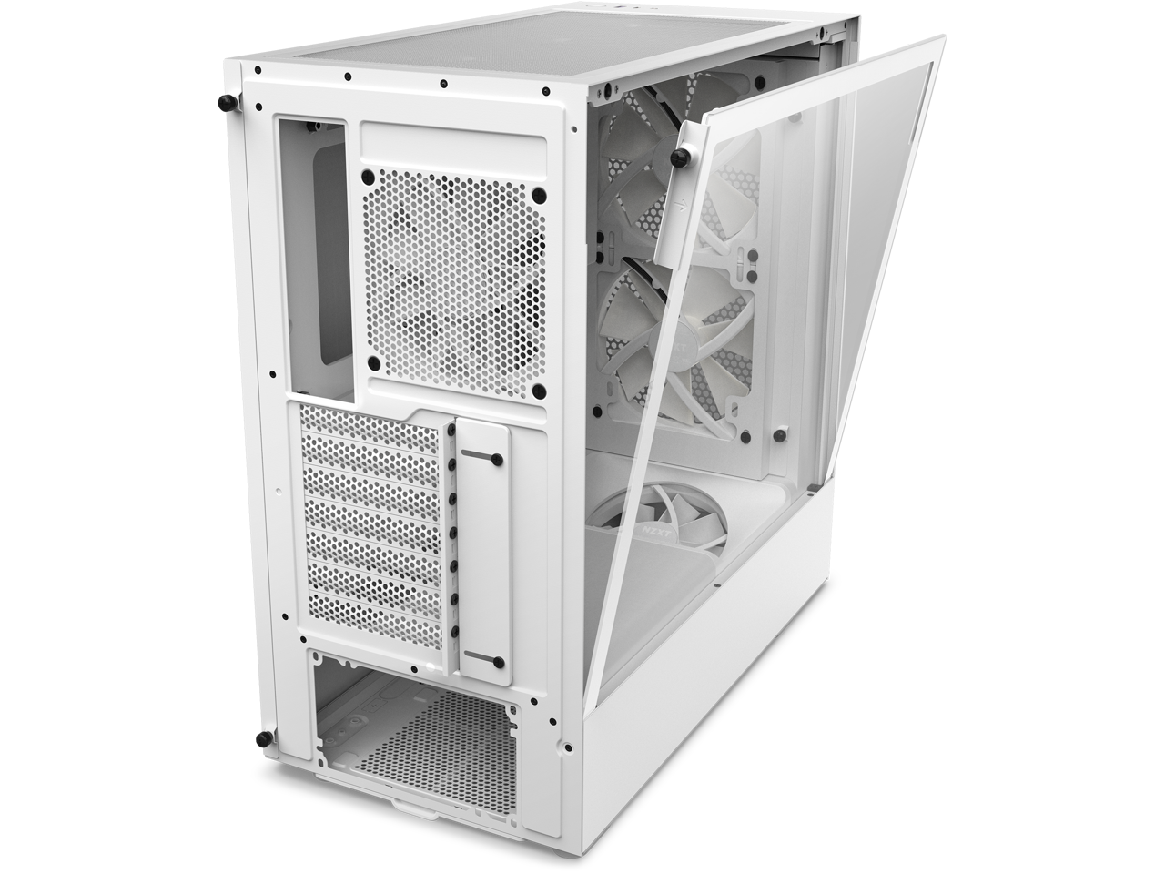 NZXT H Series H5 (2023) Flow RGB Edition ATX Mid Tower Chassis White ...