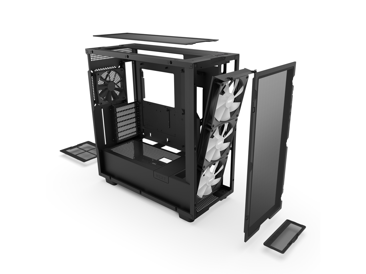 NZXT H Series H7 (2023) Flow RGB Edition ATX Mid Tower Chassis Black ...