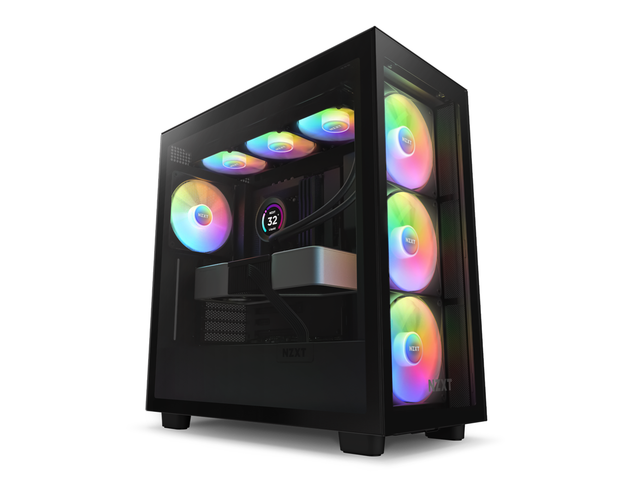 NZXT H Series H7 (2023) Elite Edition ATX Mid Tower Chassis Black color ...