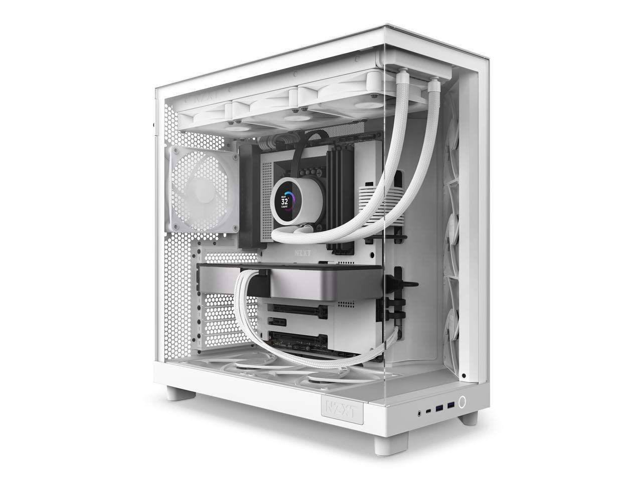 NZXT H6 FLOW Compact Dual-Chamber Mid-Tower Airflow Case, White, CC ...