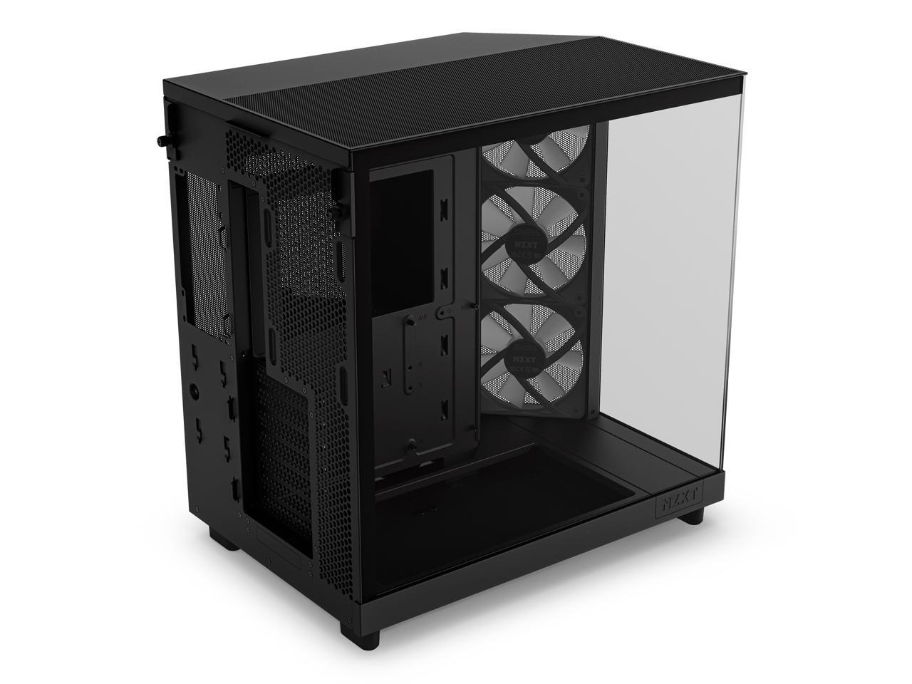 NZXT H6 FLOW RGB Compact DualChamber MidTower Airflow Case, Black, CC
