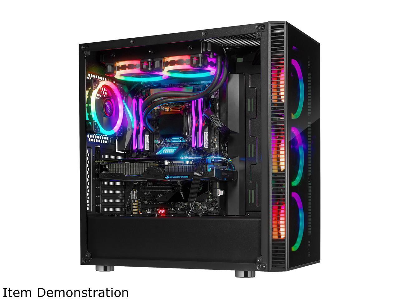 CULLINAN V500 RGB Rosewill ATX Mid Tower Gaming Computer PC Case Tempered Glass