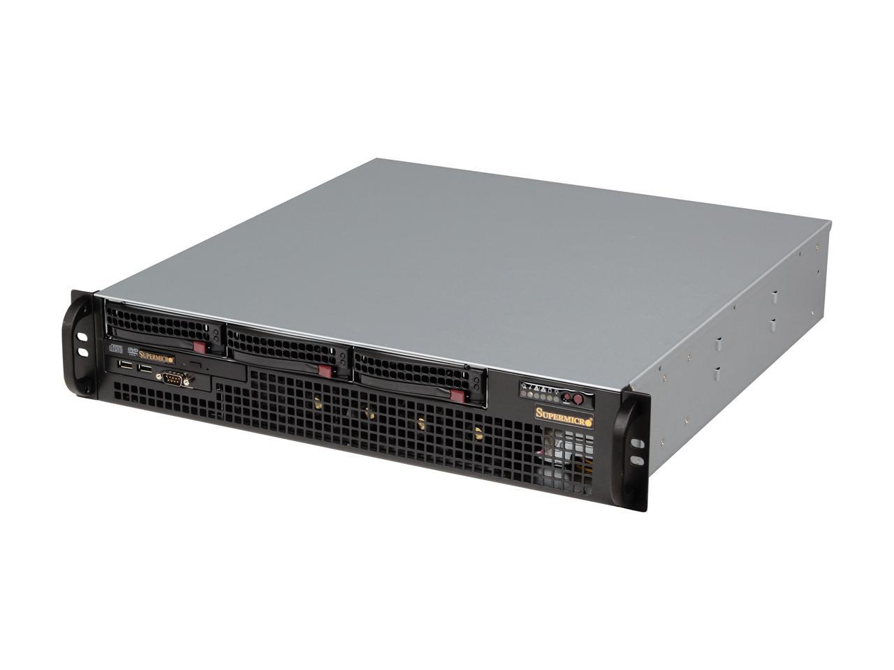 SUPERMICRO SuperChassis CSE 825MTQ R700LPB Black 2U Rackmount Server 