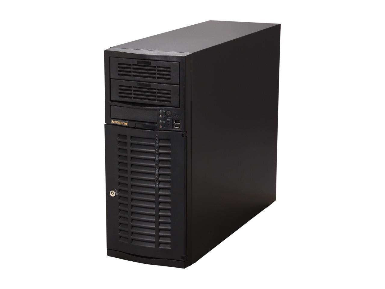 SUPERMICRO CSE733TQ500B Black MiniTower Server Case