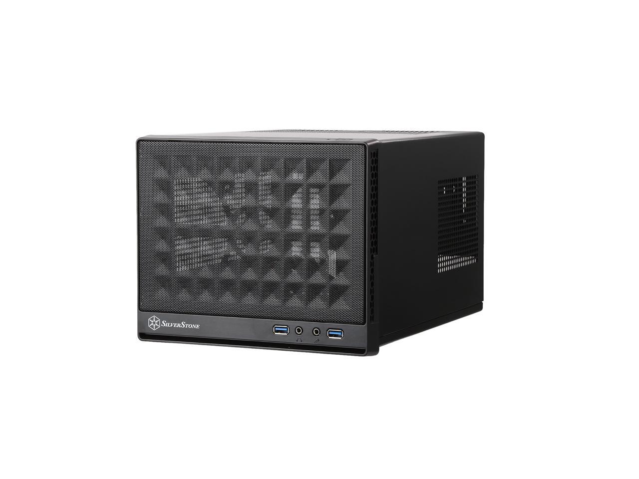 SilverStone SG13B Black Mesh front panel, steel body Computer Case  Compatible with standard ATX12V/EPS12V Power Supply