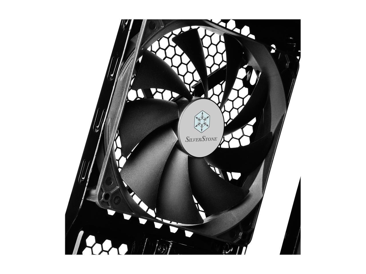 Boîtier PC Gaming SilverStone Primera PM02 - Tour ATX, Face Avant Verre Trempé, Noir, Avec Ventilos 140 Mm Et USB Type-C