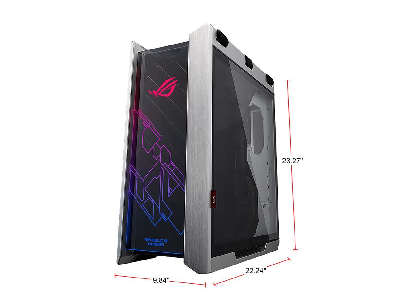 Asus Rog Strix Helios Gx601 White Edition Rgb Mid Tower Computer Case For Atx Eatx Motherboards With Tempered Glass Aluminum Frame Gpu Braces 4mm Radiator Support And Aura Sync Newegg Com