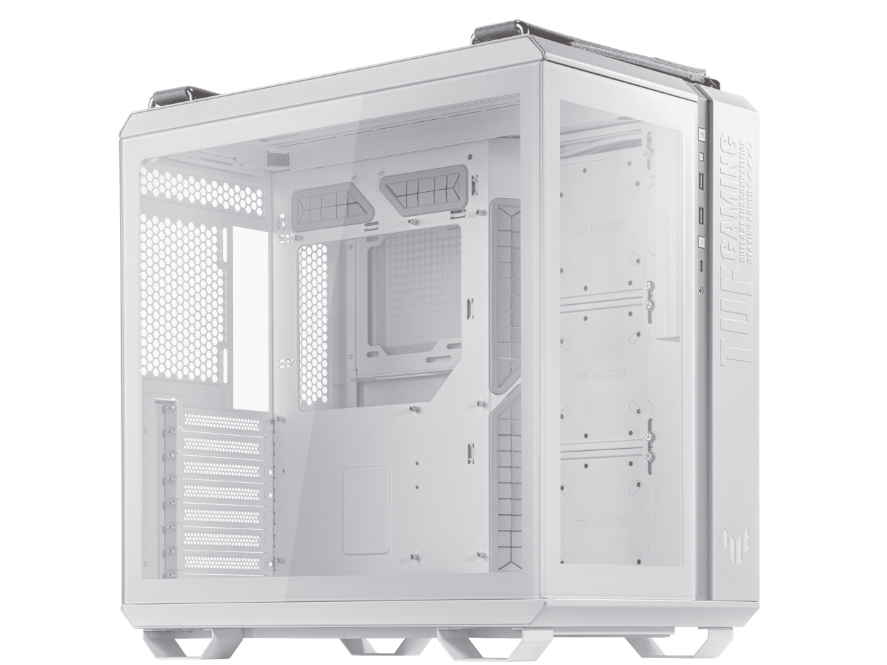 ASUS TUF Gaming GT502 White ATX MidTower Computer Case with Front
