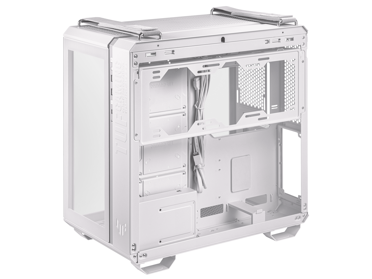 ASUS TUF Gaming GT502 White ATX MidTower Computer Case with Front
