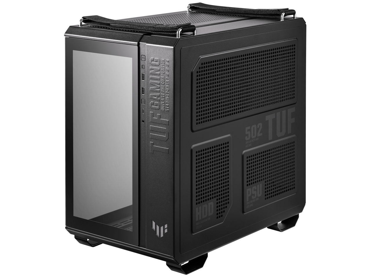 ASUS TUF Gaming GT502 Black ATX MidTower Computer Case with Front
