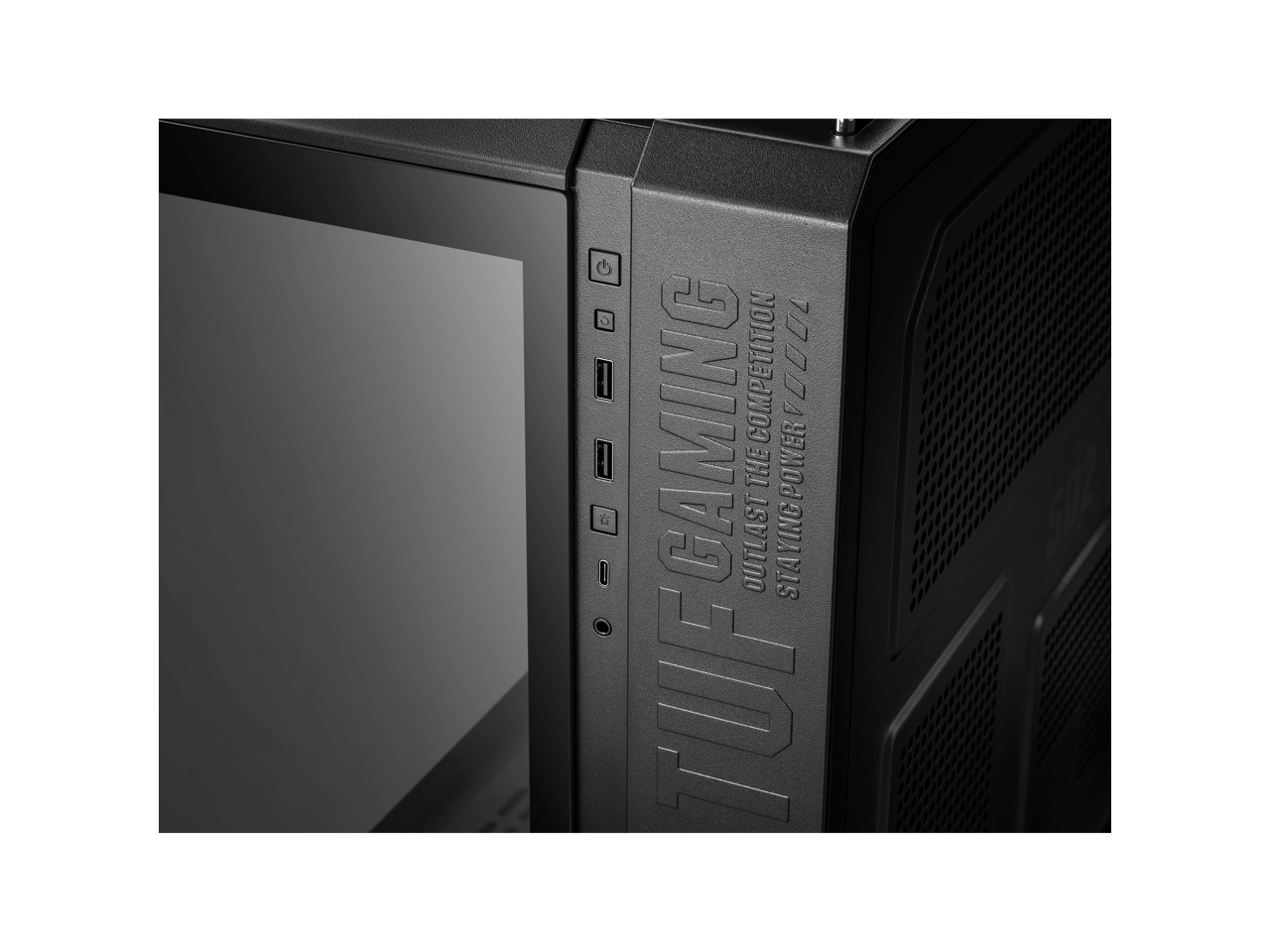 ASUS TUF Gaming GT502 Black ATX MidTower Computer Case with Front
