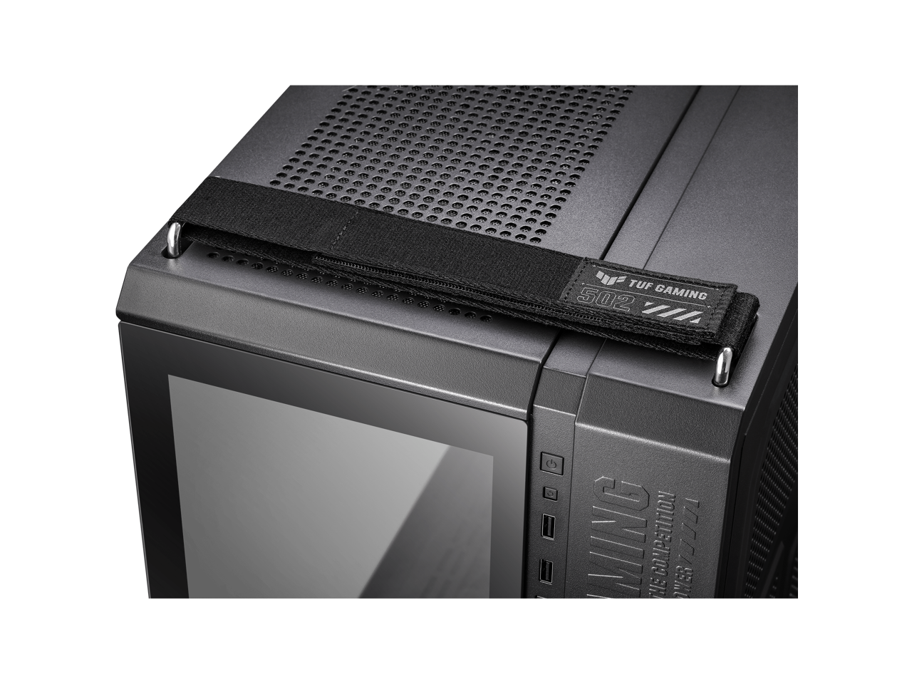 ASUS TUF Gaming GT502 Black ATX MidTower Computer Case with Front