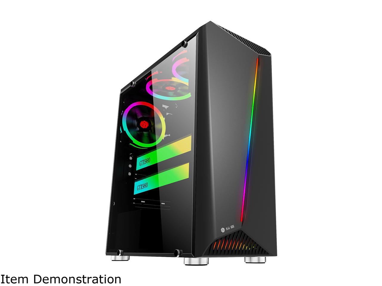 Bgears B-Vigor RGB Black Computer Case With RGB Front Panel - Newegg.com