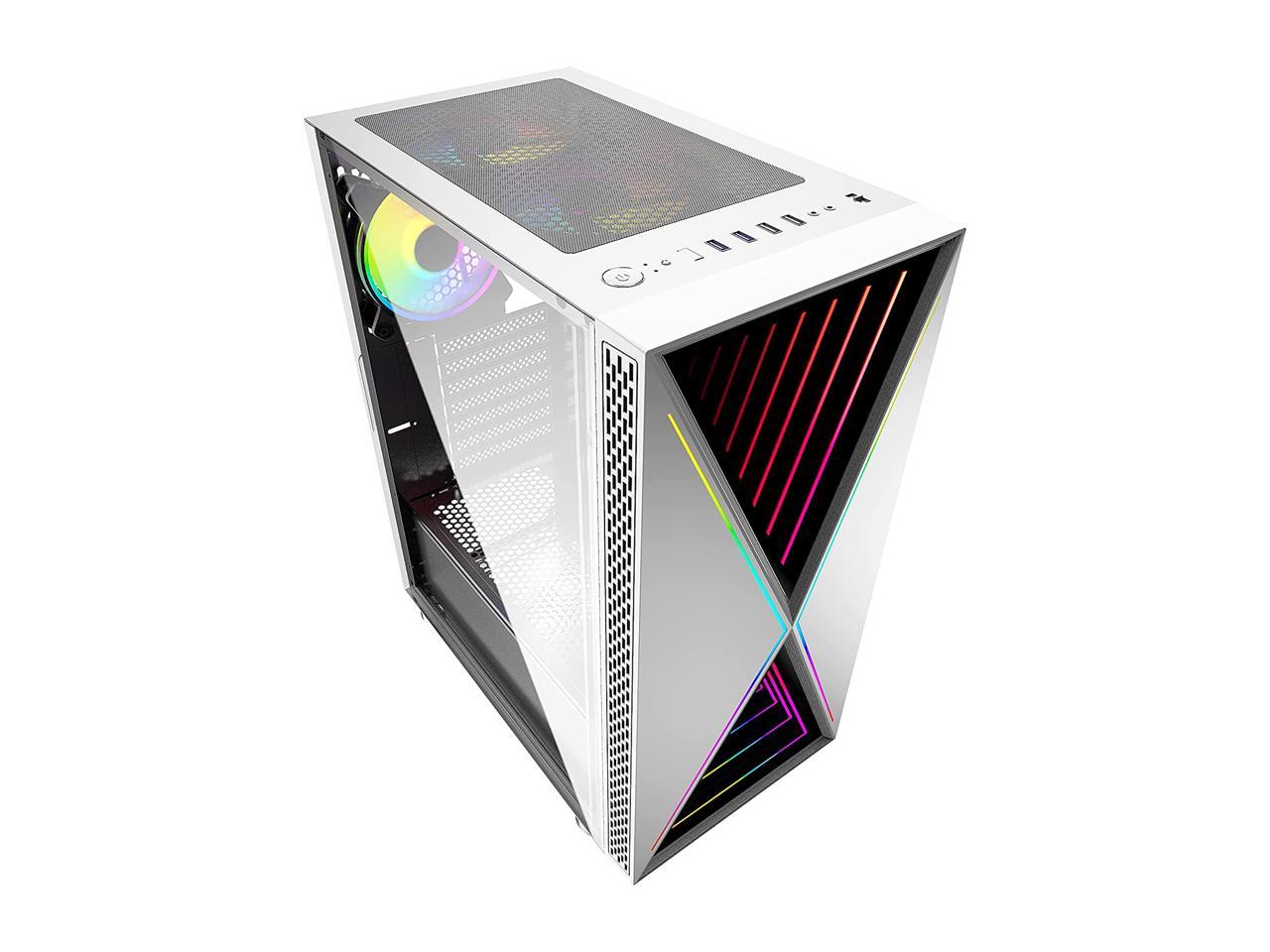 Bgears B-BlackWidow RGB White White Computer Case - Newegg.com