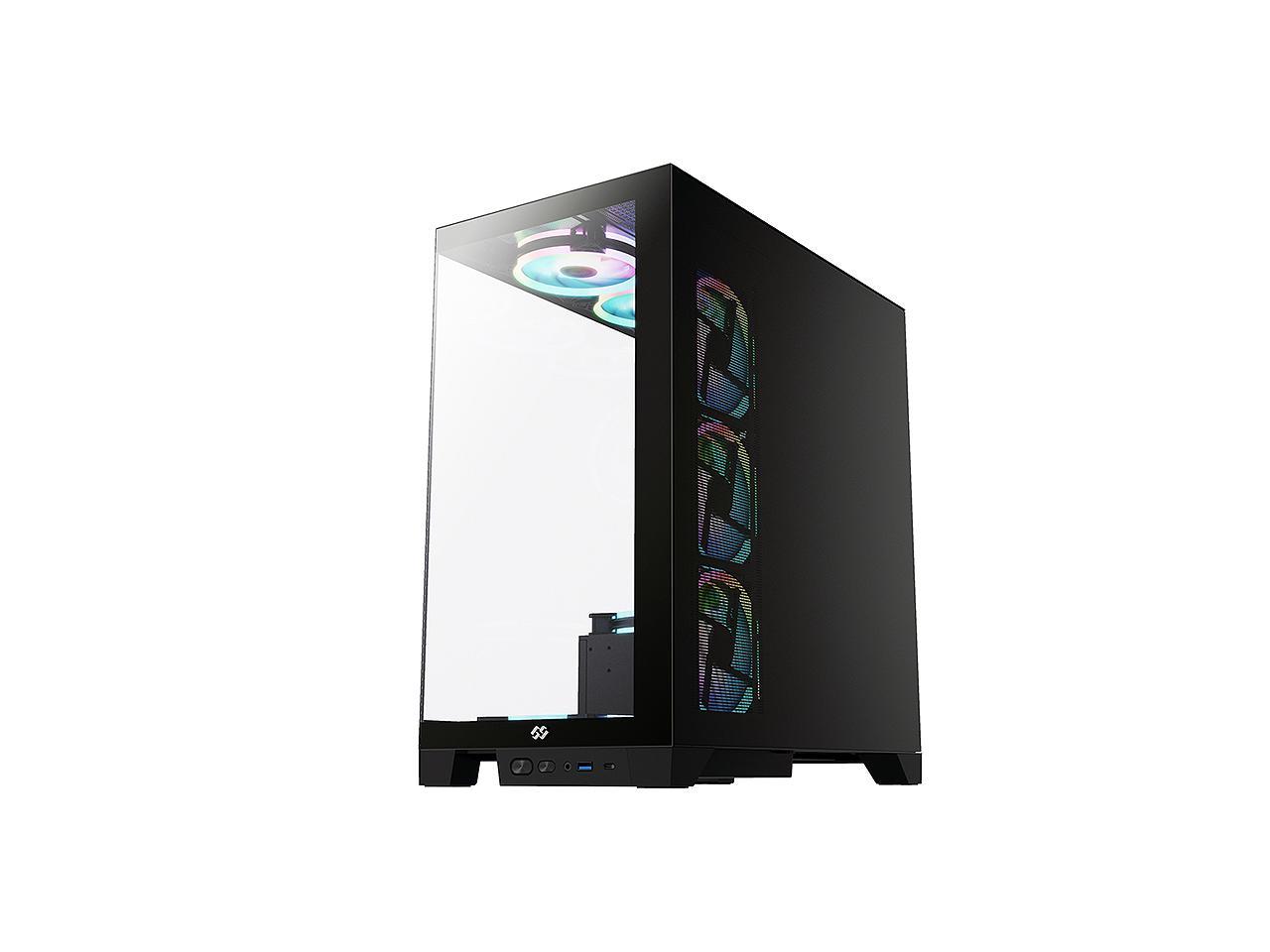 Bgears B-Pellucid ATX Black Middle Tower ATX Tempered Glass Slim Mid ...