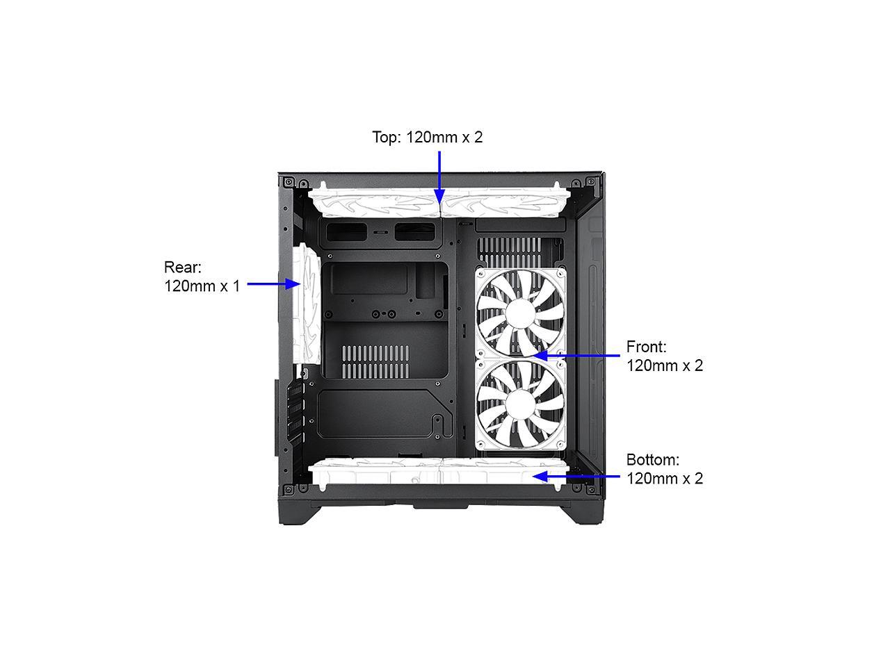 Bgears B-Pellucid MicroATX Black Micro ATX Tower Case, Tempered Glass ...